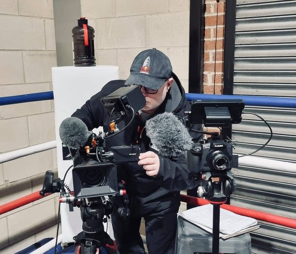 Filming ringside